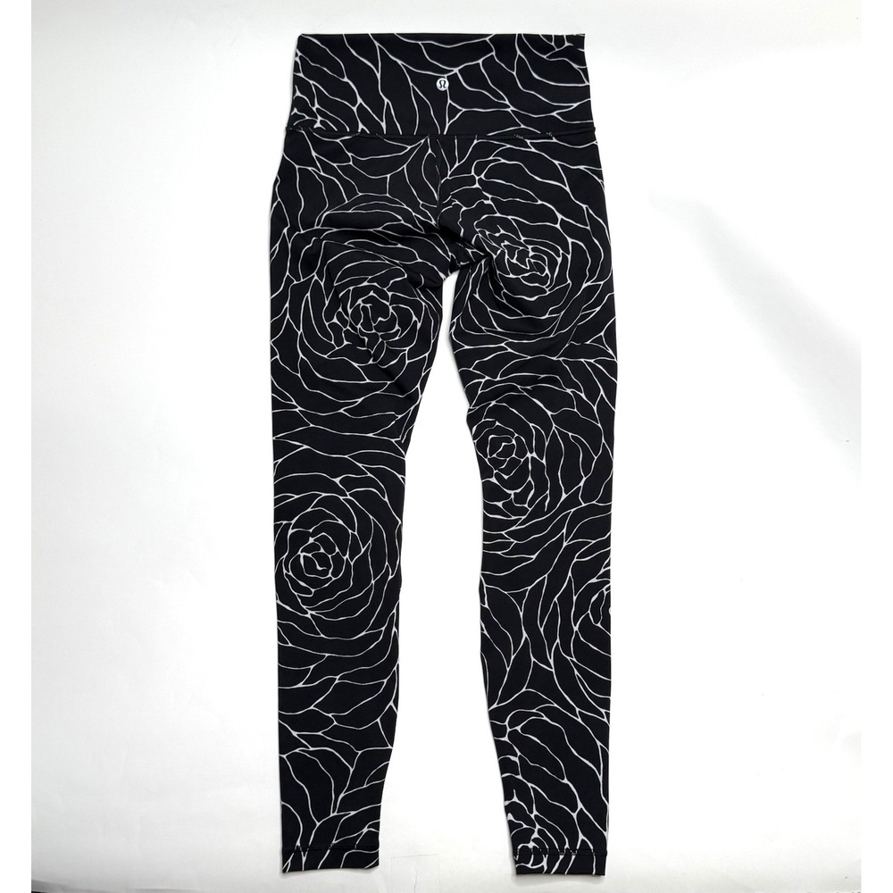 Lululemon Wunder Under Radiate‎ Rose Alpine Leggings Full-on Luxtreme Sz 6 Black - Picture 2 of 13
